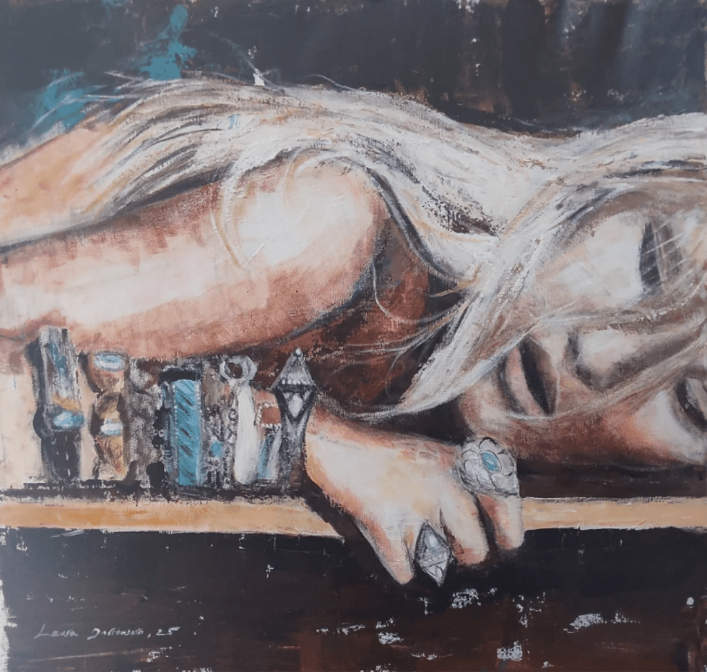 joyeria mujer pintura acrilico